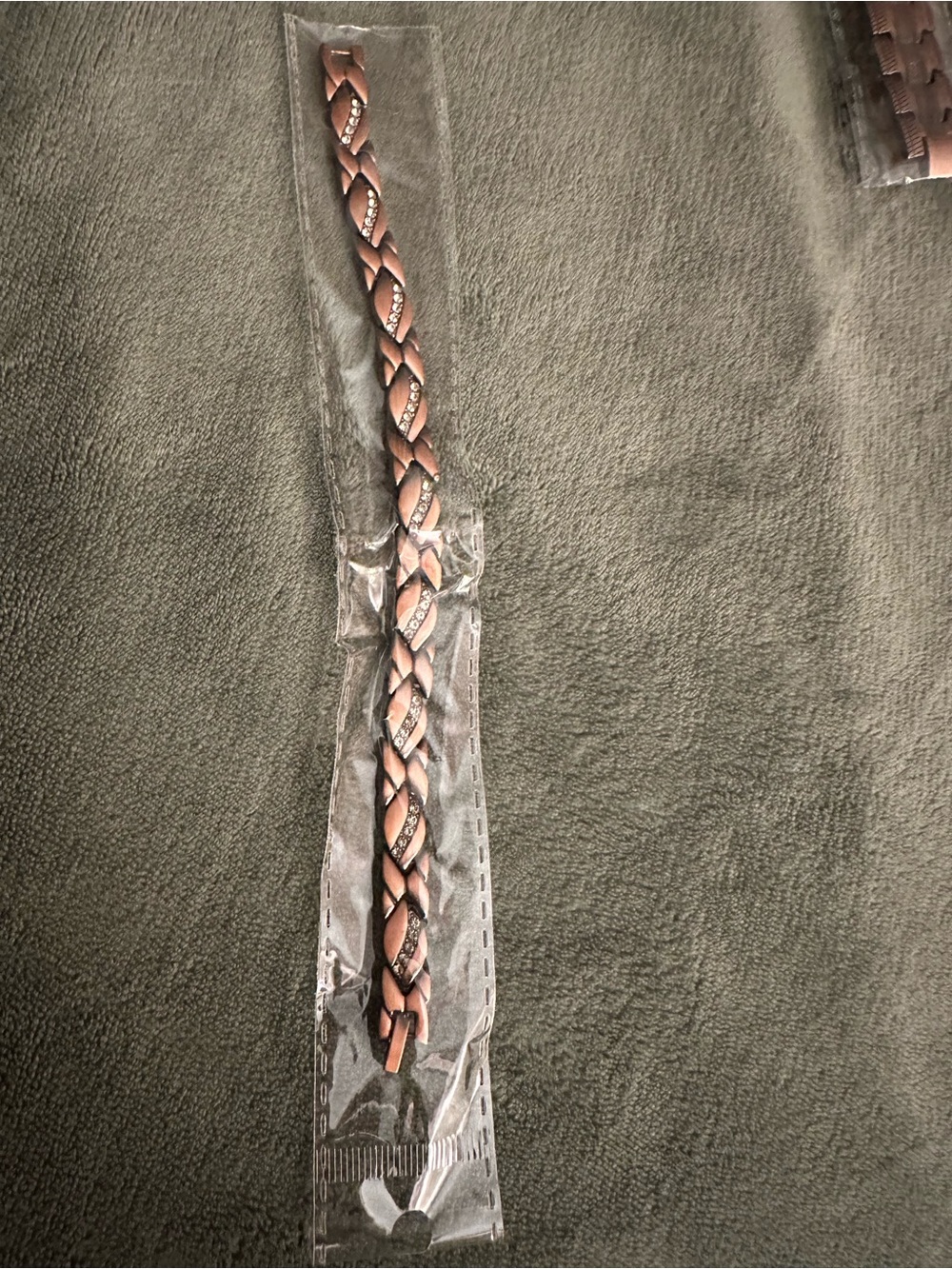 Rose Gold Braided Crystal Accent Bracelet - Women Accessories